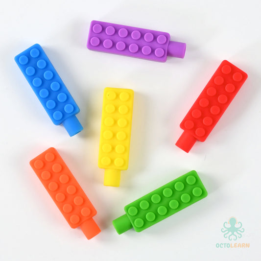 Biting Toy Pencil Topper - Lego