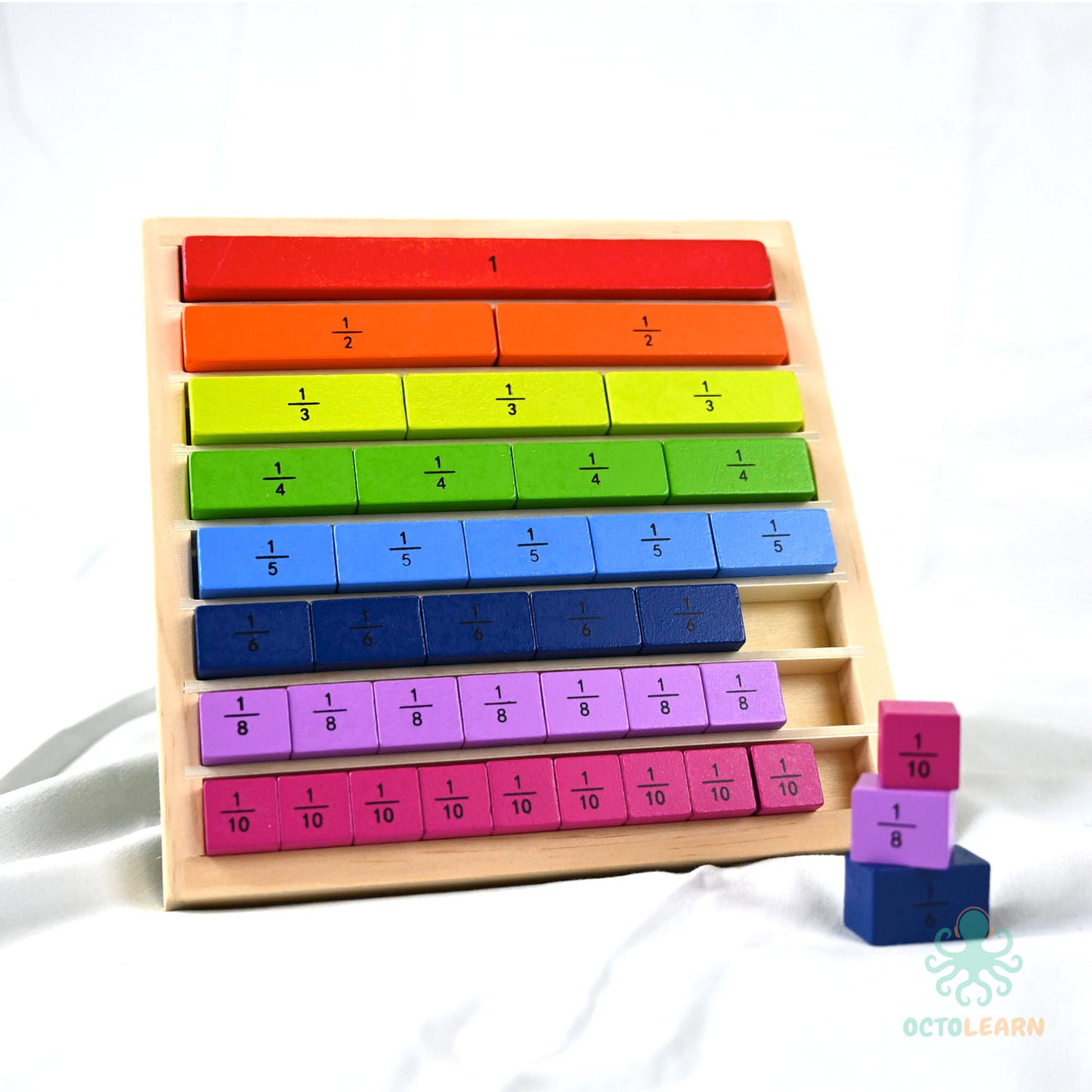 Wooden Fractions Board