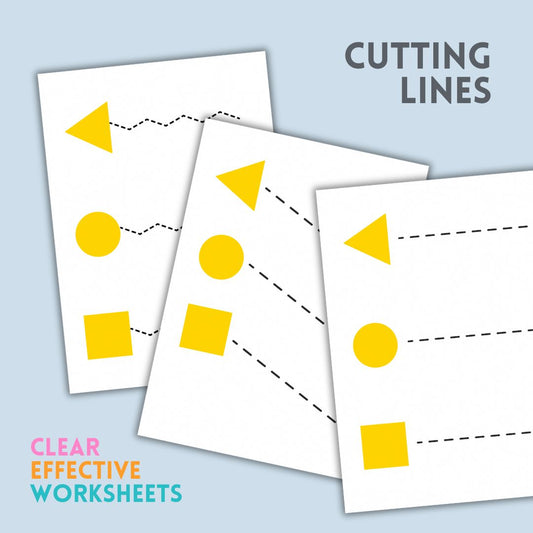 Worksheets - Cutting Sheets - Shapes Step 1